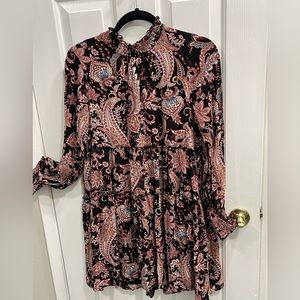 Anthropologie Paisley Print Mini Dress/Tunic  Size Small